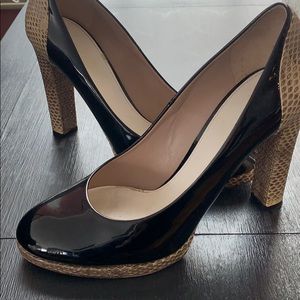Chloe Snakeskin Platform Pumps
